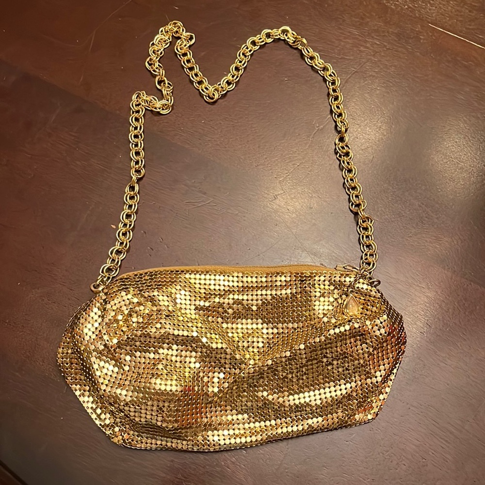 Whiting & Davis Vintage gold mesh evening purse